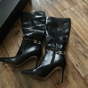 Saks Fifth Avenue Black Knee High Boots